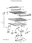COMPARTMENT SEPARATOR PARTS Diagram and Parts List for TBX18DAXBRWW  General Electric Refrigerator