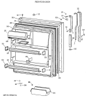 FRESH FOOD DOOR Diagram and Parts List for TBX18JAXBRAA  General Electric Refrigerator