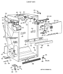 CABINET PARTS Diagram and Parts List for TBX18JAXBRAA  General Electric Refrigerator