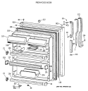 FRESH FOOD DOOR Diagram and Parts List for TBX19DAXBRAA  General Electric Refrigerator