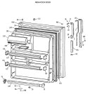 FRESH FOOD DOOR Diagram and Parts List for TBX21MAXBRAA  General Electric Refrigerator