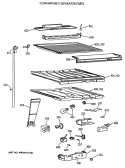 COMPARTMENT SEPARATOR PARTS Diagram and Parts List for TBX21MAXBRAA  General Electric Refrigerator