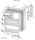 FRESH FOOD DOOR Diagram and Parts List for TBX21NIXBRAA  General Electric Refrigerator