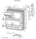 FRESH FOOD DOOR Diagram and Parts List for TBG18DAXDRWW  General Electric Refrigerator