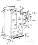 CABINET PARTS Diagram and Parts List for TBG18DAXDRWW  General Electric Refrigerator