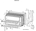 Part Location Diagram of WR17X11775 GE Freezer Door Shelf