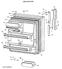 FRESH FOOD DOOR Diagram and Parts List for TBG18JAXDRAA  General Electric Refrigerator