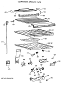 COMPARTMENT SEPARATOR PARTS Diagram and Parts List for TBG18JAXDRAA  General Electric Refrigerator