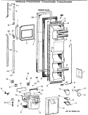 FREEZER DOOR Diagram and Parts List for TFX22CRXABB  General Electric Refrigerator