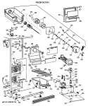 FREEZER SECTION Diagram and Parts List for TFX22CRXABB  General Electric Refrigerator