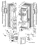 Section Diagram and Parts List for TFX22JWXAWW  General Electric Refrigerator