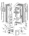 Section Diagram and Parts List for TFX22ZRXAAA  General Electric Refrigerator
