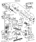 FREEZER SECTION Diagram and Parts List for TFX22ZRXAAA  General Electric Refrigerator