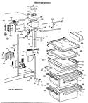 FRESH FOOD SECTION Diagram and Parts List for TFX22ZRXAAA  General Electric Refrigerator