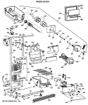 FREEZER SECTION Diagram and Parts List for TFX24JWXAAA  General Electric Refrigerator
