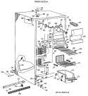 FREEZER SECTION Diagram and Parts List for TFX24PAXAAA  General Electric Refrigerator