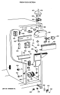 FRESH FOOD SECTION Diagram and Parts List for TFX24PAXAAA  General Electric Refrigerator