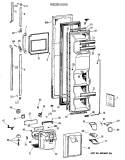 FREEZER DOOR Diagram and Parts List for TFX24PRXABB  General Electric Refrigerator