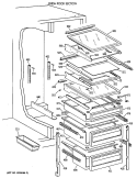 FRESH FOOD SECTION Diagram and Parts List for TFX24PRXABB  General Electric Refrigerator