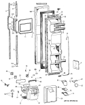 FREEZER DOOR Diagram and Parts List for TFX24ZRXAAA  General Electric Refrigerator