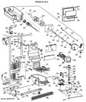 FREEZER SECTION Diagram and Parts List for TFX27PFXABB  General Electric Refrigerator