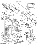 FREEZER SECTION Diagram and Parts List for TFX27PRXABB  General Electric Refrigerator