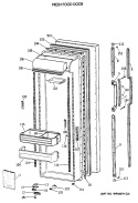 FRESH FOOD DOOR Diagram and Parts List for TFX27ZRXAAA  General Electric Refrigerator