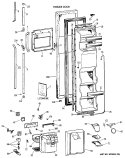 Part Location Diagram of WR12X1038 GE INSERT HANDLE CHANNEL BK