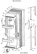 FRESH FOOD DOOR Diagram and Parts List for TFG24PEXAWH  General Electric Refrigerator
