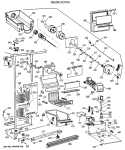 FREEZER SECTION Diagram and Parts List for TFG24PEXAWH  General Electric Refrigerator