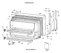 FREEZER DOOR Diagram and Parts List for TBG24JAXDRWW  General Electric Refrigerator