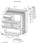 FRESH FOOD DOOR Diagram and Parts List for TBG24JAXDRWW  General Electric Refrigerator