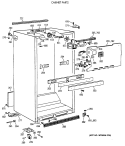 CABINET PARTS Diagram and Parts List for TBG24JAXDRWW  General Electric Refrigerator