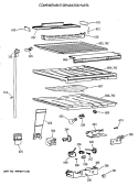 COMPARTMENT SEPARATOR PARTS Diagram and Parts List for TBG24JAXDRWW  General Electric Refrigerator