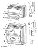Section Diagram and Parts List for TBT16DAXLRAD  General Electric Refrigerator