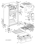 Section Diagram and Parts List for TBT16DAXLRAD  General Electric Refrigerator