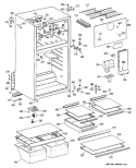 Section Diagram and Parts List for TBT16JAXLRWH  General Electric Refrigerator