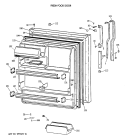 FRESH FOOD DOOR Diagram and Parts List for TBT18JAXBRAA  General Electric Refrigerator