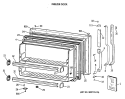 FREEZER DOOR Diagram and Parts List for TBT18DAXBRWW  General Electric Refrigerator