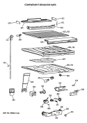 COMPARTMENT SEPARATOR PARTS Diagram and Parts List for TBT18DAXBRWW  General Electric Refrigerator