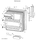 FRESH FOOD DOOR Diagram and Parts List for TBT18SAXBRWW  General Electric Refrigerator
