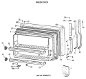 FREEZER DOOR Diagram and Parts List for TBT24JAXBRWW  General Electric Refrigerator