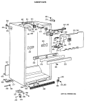 CABINET PARTS Diagram and Parts List for TBT25JAXBRWW  General Electric Refrigerator