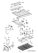 Section Diagram and Parts List for TBX14SAXKRWH  General Electric Refrigerator