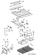 Section Diagram and Parts List for TBX14SIXKLWH  General Electric Refrigerator