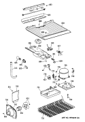 Section Diagram and Parts List for TBX16DAXKRWH  General Electric Refrigerator