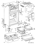Section Diagram and Parts List for TBX16JAXKRWH  General Electric Refrigerator