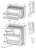 Section Diagram and Parts List for TBX16SSXKLAD  General Electric Refrigerator