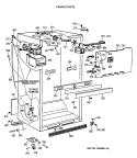 CABINET PARTS Diagram and Parts List for TBX18DAXCRWW  General Electric Refrigerator