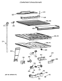 COMPARTMENT SEPARATOR PARTS Diagram and Parts List for TBX18DAXCRWW  General Electric Refrigerator